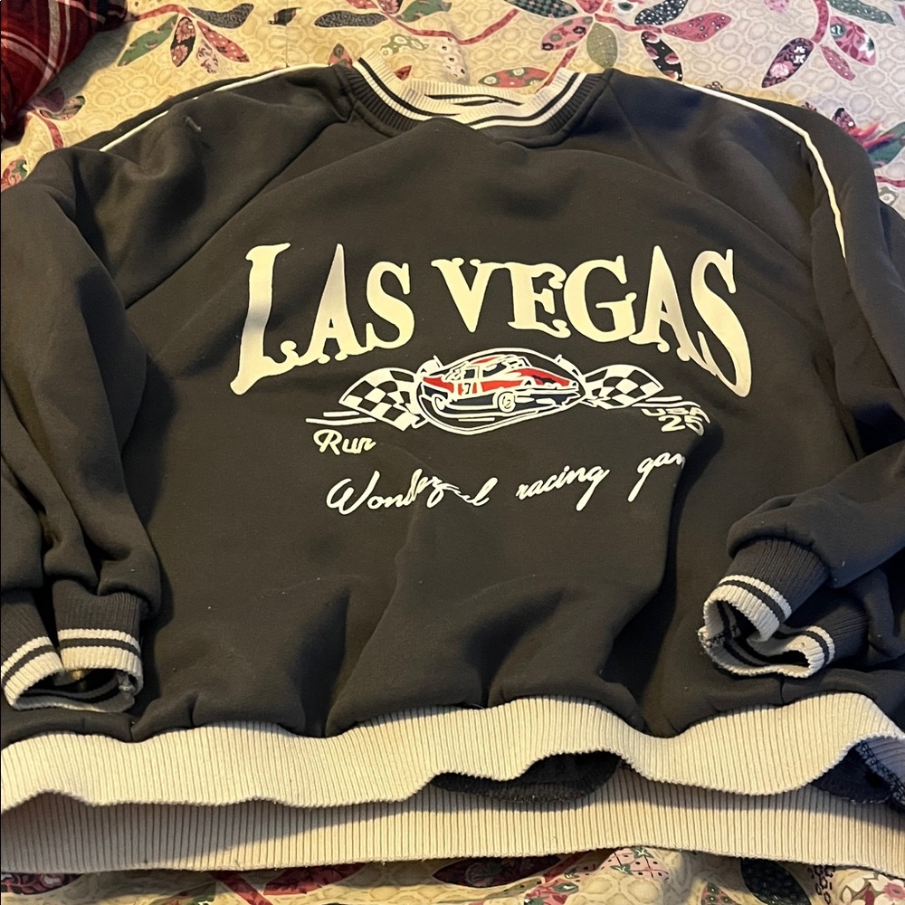 SHEIN Striped Collar Sweatshirt